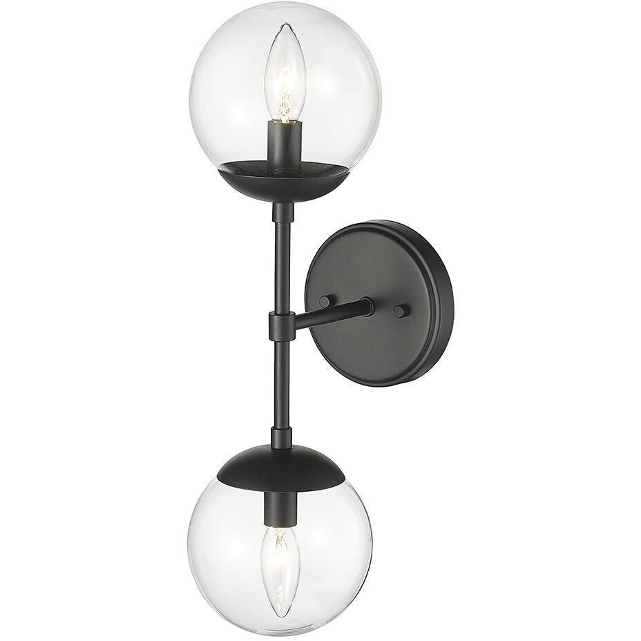 Avell Indoor Wall Sconce Wall Light in Matte Black